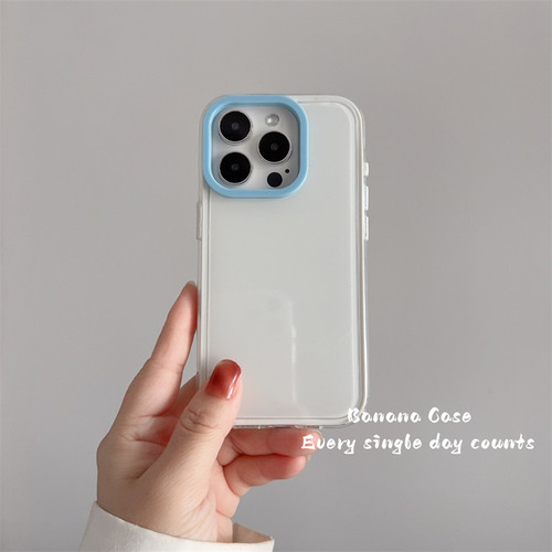 韩国ins简约白色撞色摄像头硬壳