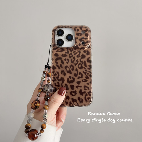 秋冬复古ins棕色豹纹iPhone硬壳