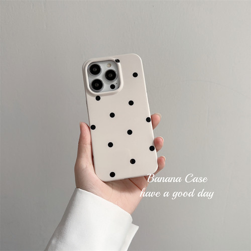 iPhone17桑稚简约同款波点保护套