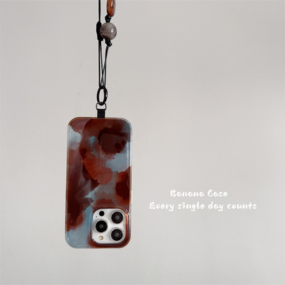 蓝棕高级感新款锡纸纹适用韩风