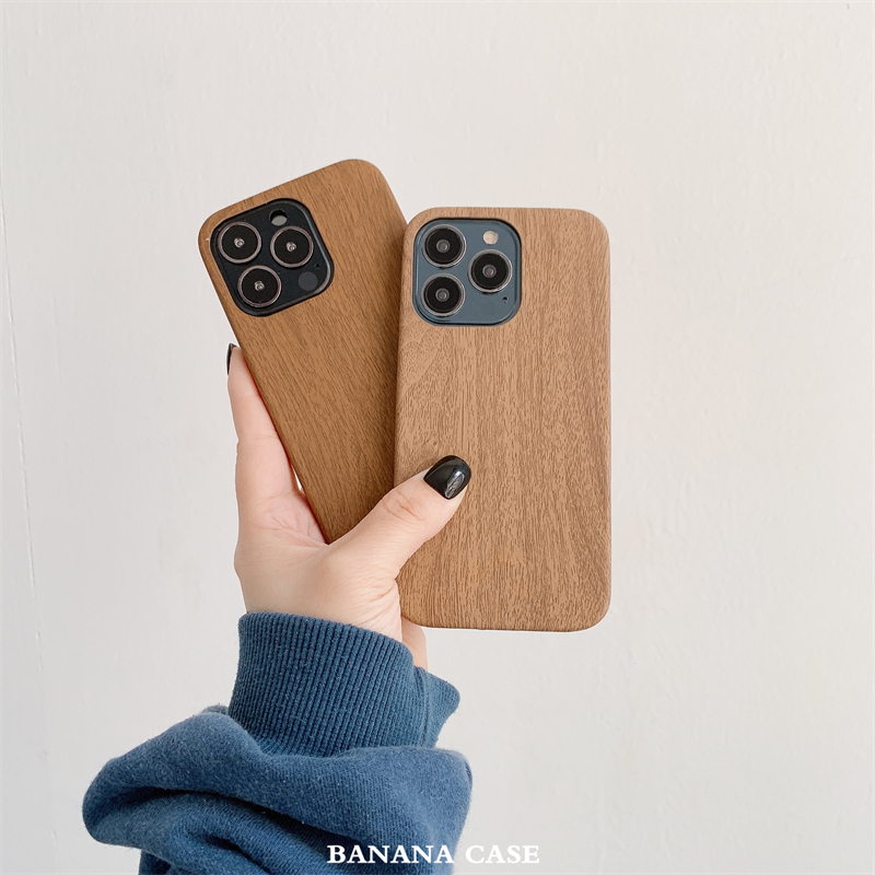 BananaCase高级感木纹适用iphone13小众壳苹果15promax超薄xs/xr皮质14pro软11防滑三包软壳16promax保护套12
