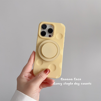 夏日ins奶油黄奶酪纹磁吸手机壳