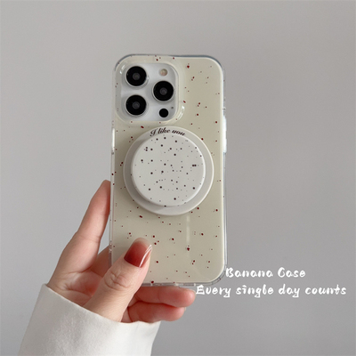 iPhone淡黄底泼墨磁吸支架手机壳