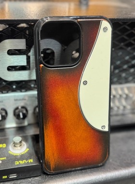 fender芬达三色渐变电吉他实木定制吉他摇滚手机壳硝基漆喷漆relic复古做旧摇滚风苹果iphone全系全包防摔壳
