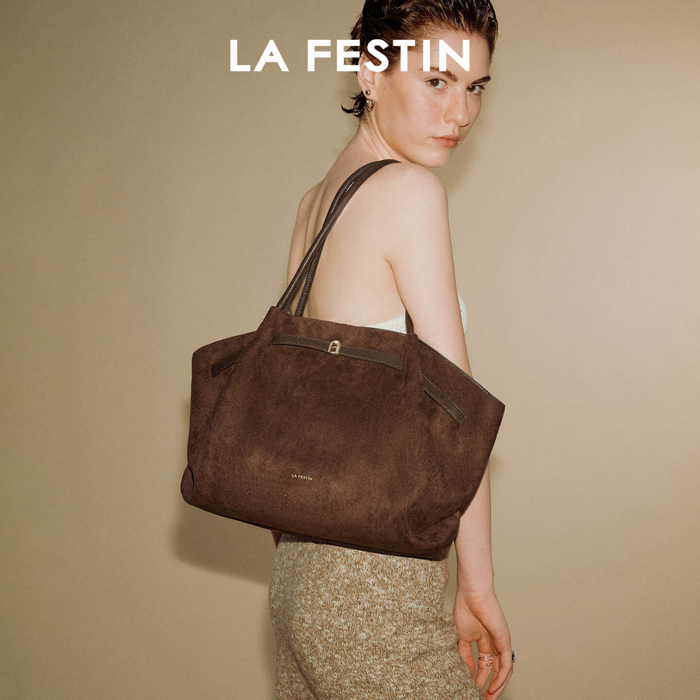 拉菲斯汀小懒包包女2026新款秋冬单肩腋下包麂皮百搭大容量托特包,箱包皮具/热销女包/男包,托特包,淘宝优惠券,粉丝福利购,淘宝优惠卷