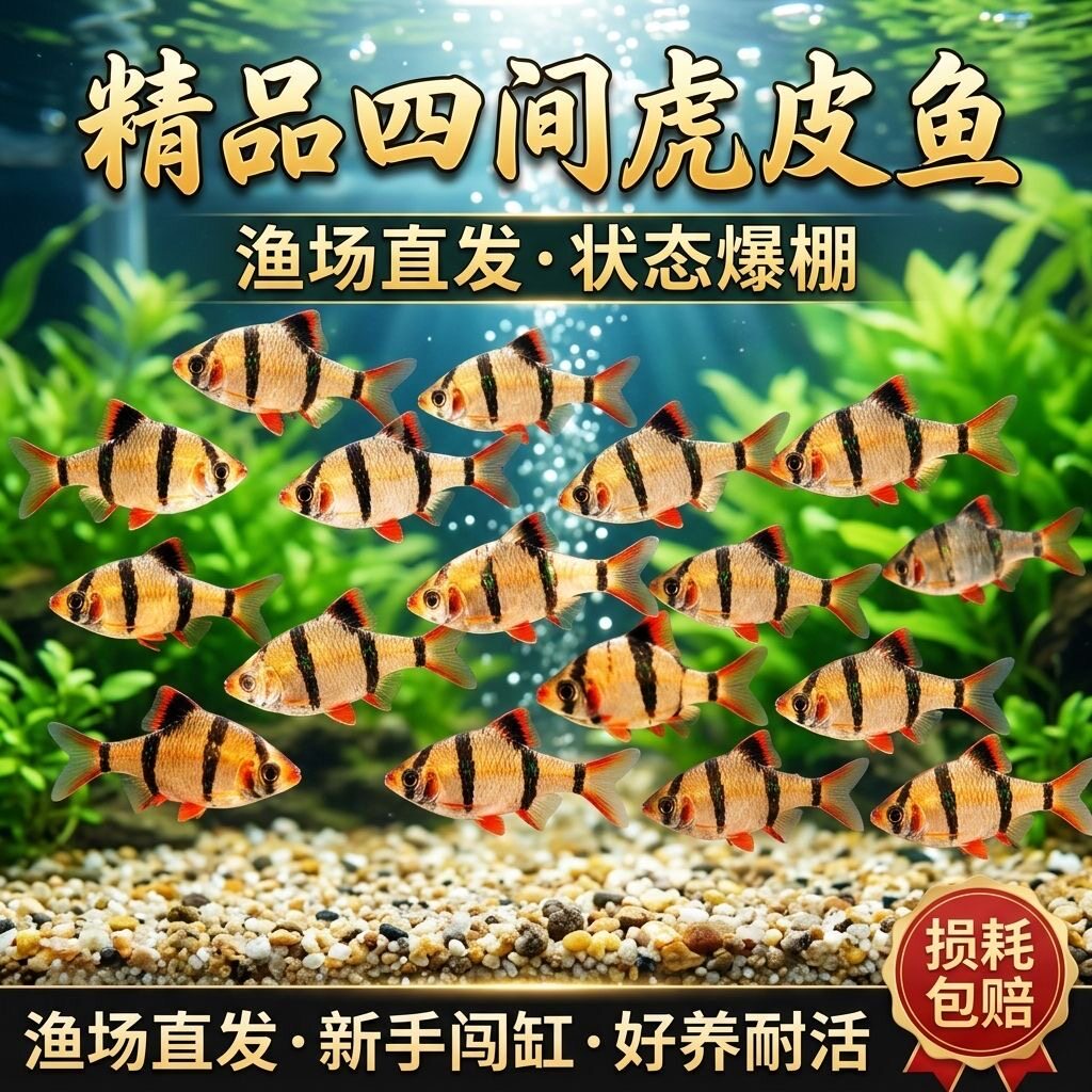 四间虎皮鱼幼鱼热带淡水新手好养
