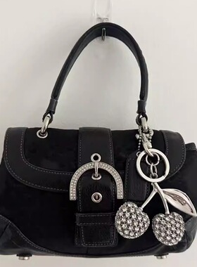 W3Studio小众中古满钻豌豆包复古手提包头层牛皮高级感晚宴包