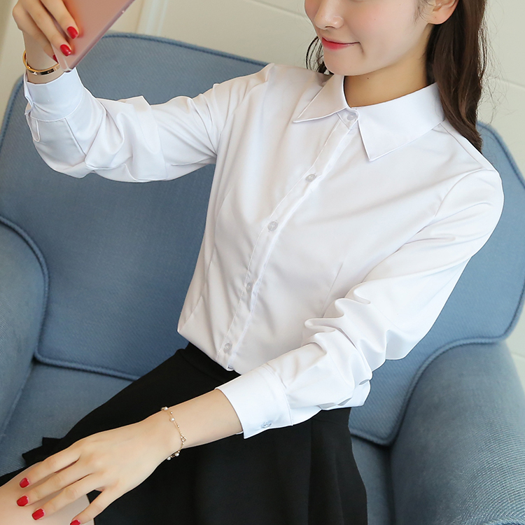 春秋款韩范学生大码白衬衫2020