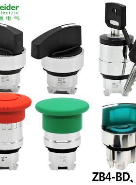 正品进口施耐德XB4按钮开关头ZB4-BD2-BJ5-BG3一BS844-BC4-BK1233