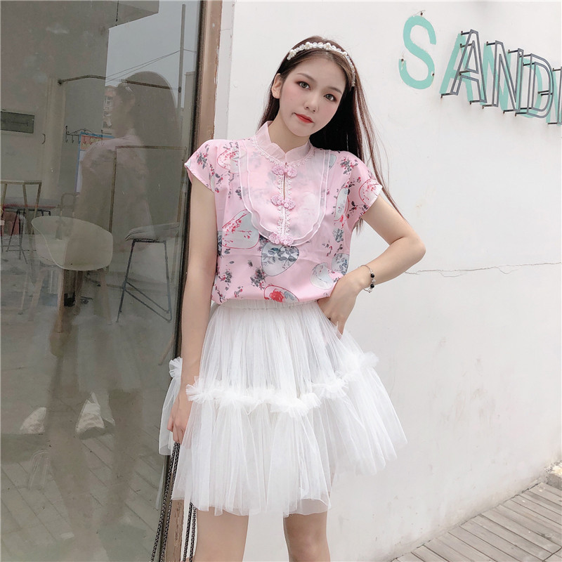 不规则高腰显瘦白色赫本风半身裙