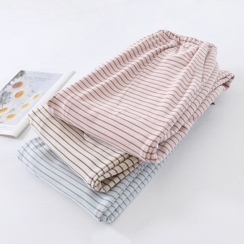 25新款德绒条纹睡裤秋冬加厚保暖