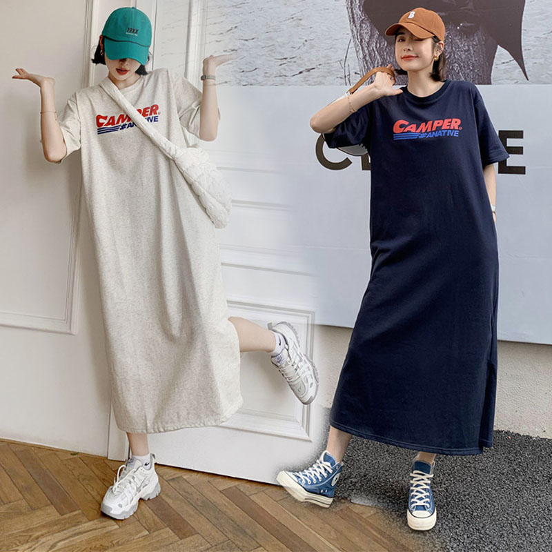 other夏季短袖棉連衣裙寬松顯瘦