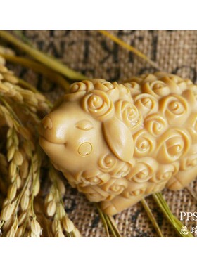 PPSOAP原创设计食品级硅胶模 手工皂模具 烘焙模具 LV061 玫瑰羊