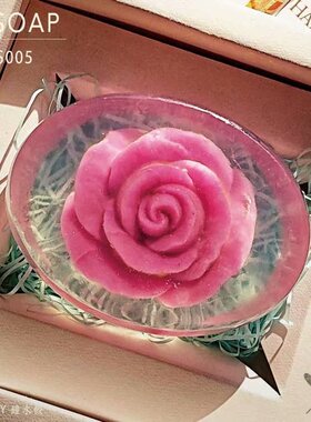 PPSOAP原创设计手工皂模具 食品级硅胶模皂中皂 CS005  玫瑰