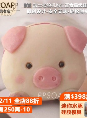 PPSOAP设计手工皂模具 硅胶食品烘焙模具 CA020 猪宝马卡龙