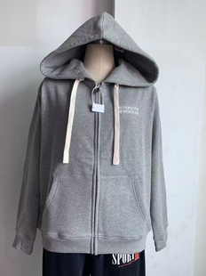 正肩卫衣连帽男女2025外套拉链开衫灰色纯棉藏青色重磅伯明翰同款