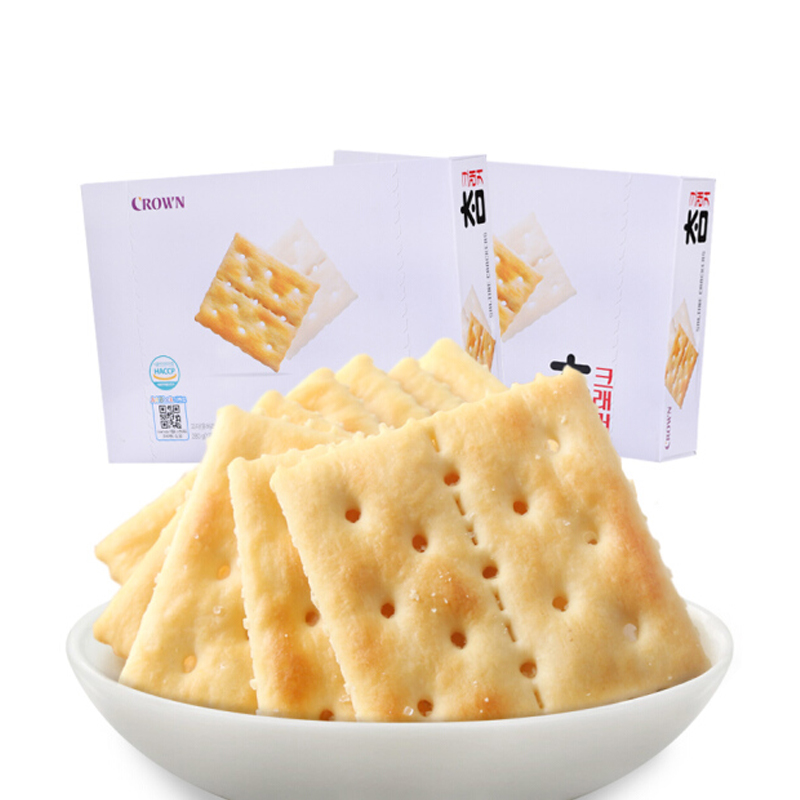 韩国进口克丽安网红饼干太口奶盐苏打饼干280g（15袋入）独立包装