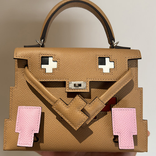 mosaic马赛克娃娃包Quelle idole kelly Doll bag picto epsom