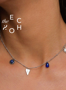 theECHO唤应「 花火」爱的火花银 情人节礼物 爱心 防过敏 女项链