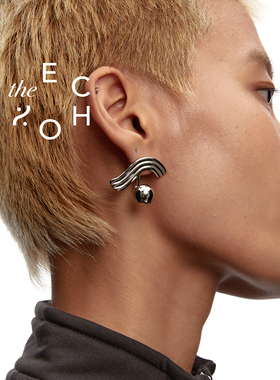 theECHO唤应「若水」银色 可拆分式耳环 现代 个性 2024新款 日常