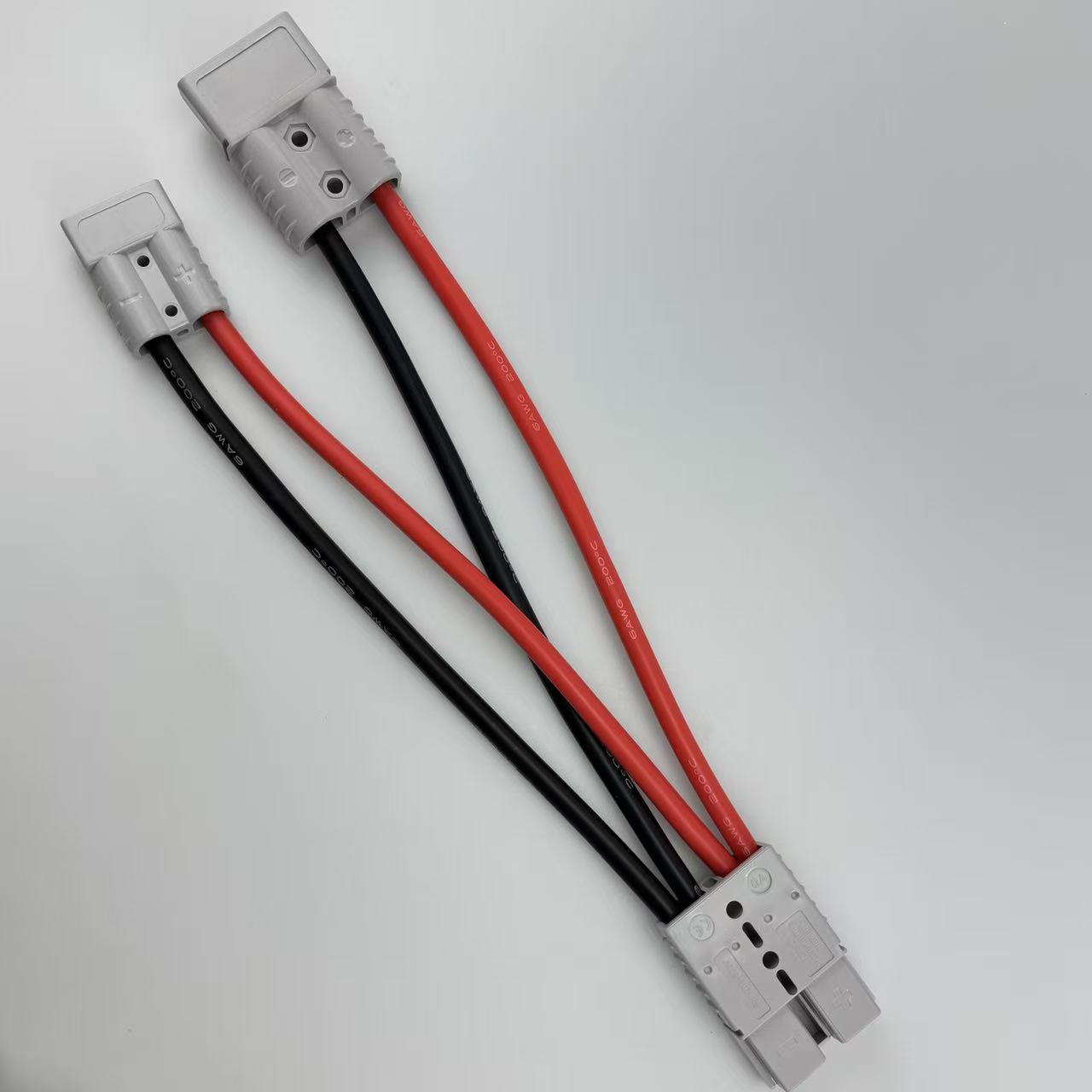 适用安德森插头一拖二120A转120A50A接头6AWG硅胶软线延长转换线