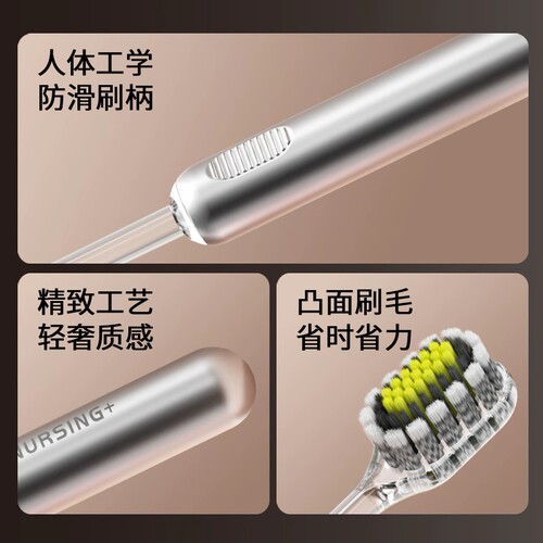 刷牙BDM贝德玛山型牙刷新款高档罗马柱橄榄头弹力软毛护龈成人