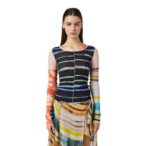 欧美修身长袖性感针织衫印花T恤