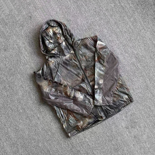 D意大利街头潮牌运动男装欧美男士宽松迷彩连帽夹克外套