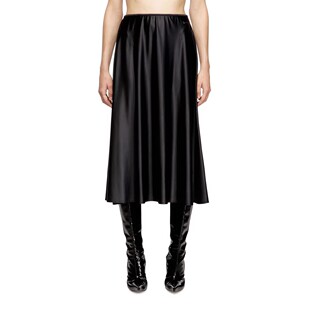 D意大利街头摇滚夜店运动潮牌女装欧美女士黑色半身长裙小众出口