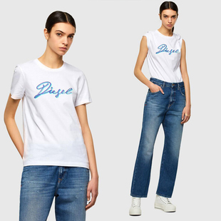 D意大利时尚街头潮牌女装欧美精品女士纯棉印花短袖T恤出口小众