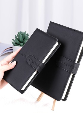 bowen博文18166/25166简约商务记事本PU皮质磁扣油边A5笔记本25K18K加厚大本子B5办公用品工作会议本可定制