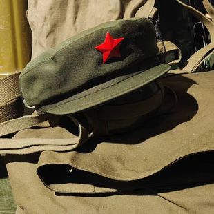 65式军绿帽子马裤呢帽子怀旧纪念解放领章老式马裤呢帽