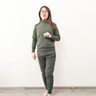 老货橄榄绿女绒衣绒裤保暖防寒加厚卫衣防风衣套装户外运动