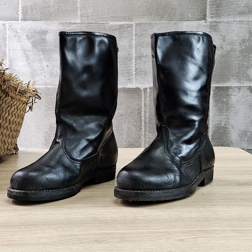 库存老货中通皮靴真皮皮靴