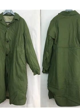 库存老式卫生棉大衣 棉花黄大衣 可拆卸内胆活胆的棉服