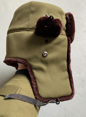 库存零泗栽绒帽雷锋帽寒区棉帽冬季骑行帽防寒圆顶防风帽子