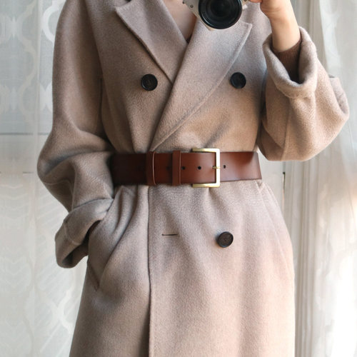 头层牛皮时尚宽春夏配大衣腰带