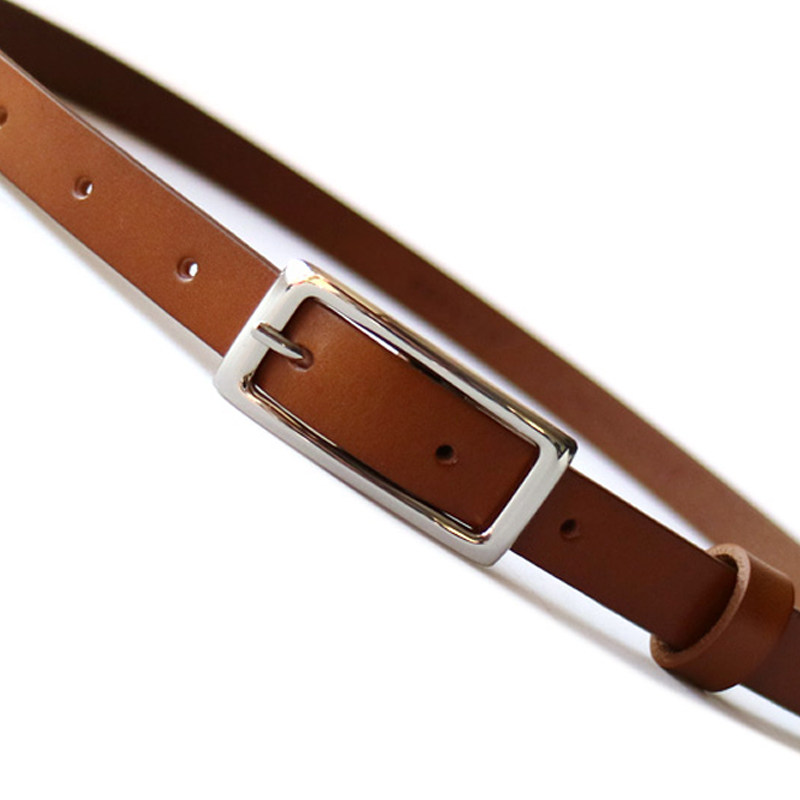 结实头层纯牛皮百搭黑色配裙子白色小腰带女真皮细皮带驼色西裤带