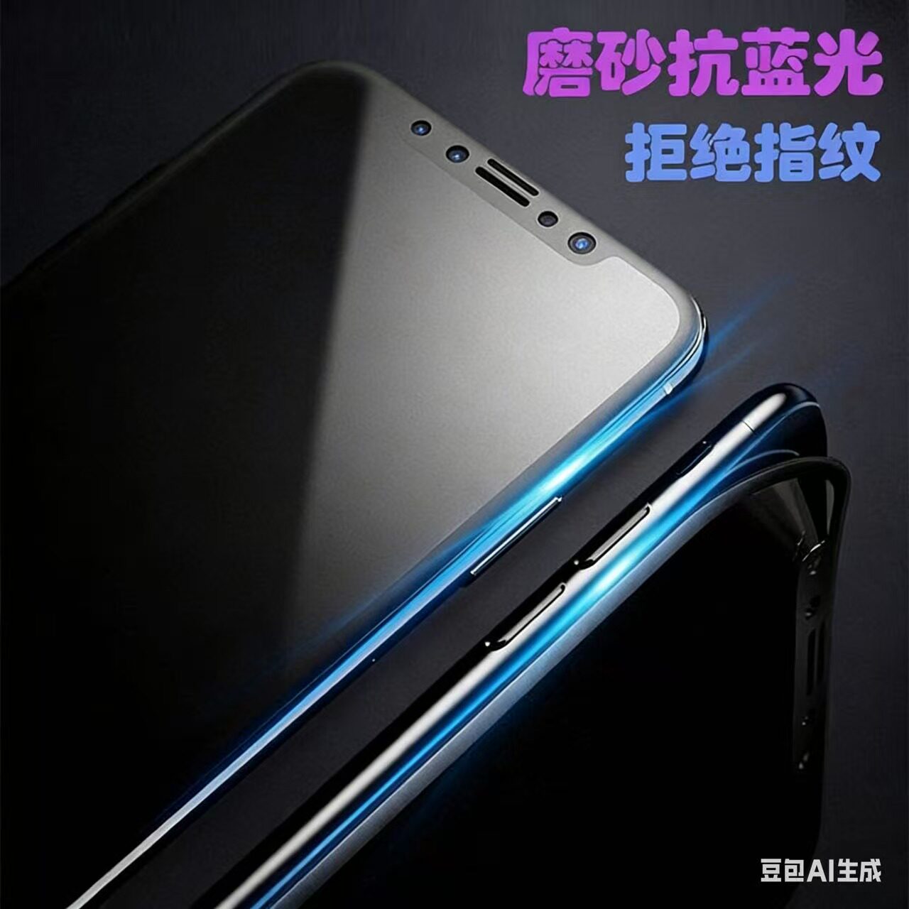适用于苹果iPhone15 14plus 16pro Xs 12pro 13promax XR 7 8plus全屏AG磨砂碳纤维软边防爆玻璃手机钢化膜