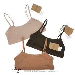 MAYA美国CK内衣22年女士无钢圈无胸垫软支撑可拆垫文胸吊带内衣