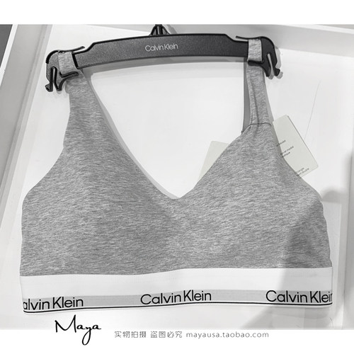 国内代购 CK内衣25年秋季女无钢圈三角杯文胸QF8576AD