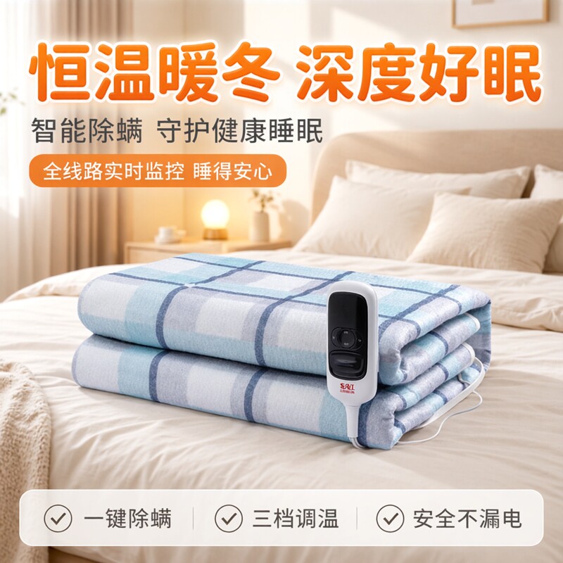 彩虹电热毯安全不漏电