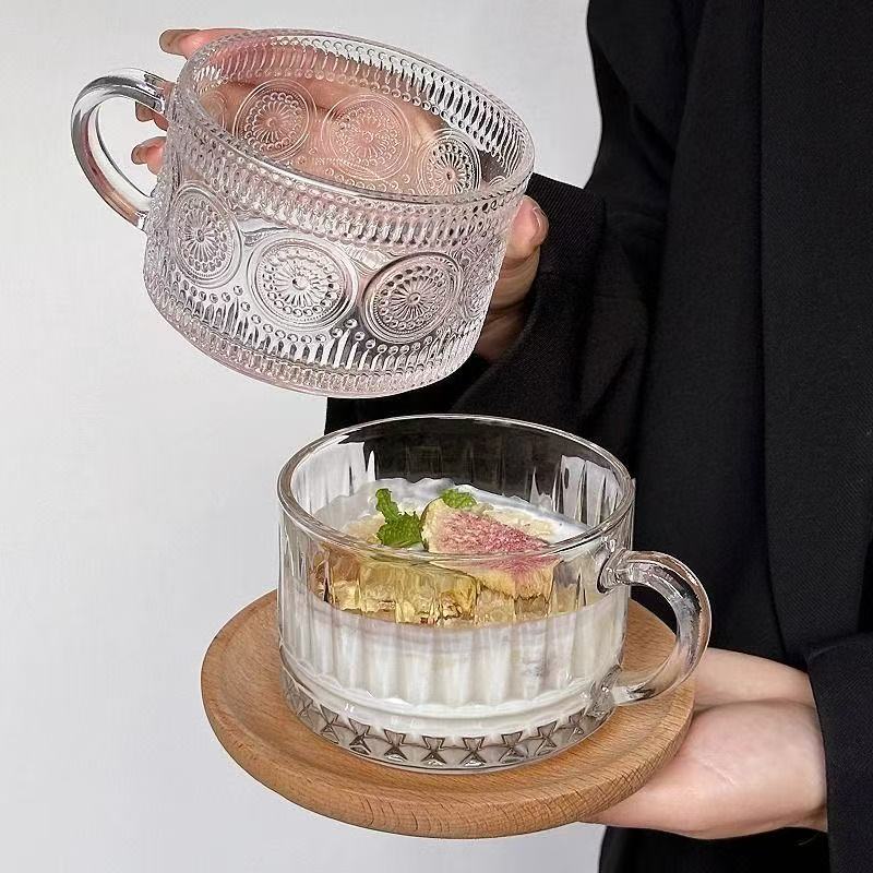 玻璃家用早餐杯牛奶杯咖啡杯水杯