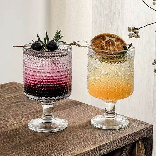 鹿起晴岚高颜值复古玻璃红酒杯