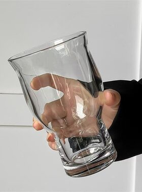 玻璃家用大口喝水杯咖啡杯果汁杯