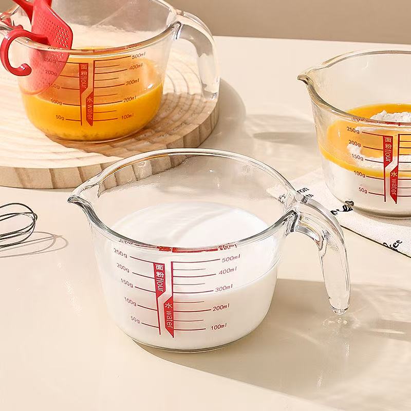 玻璃量杯家用带滤网打蛋烘焙水杯