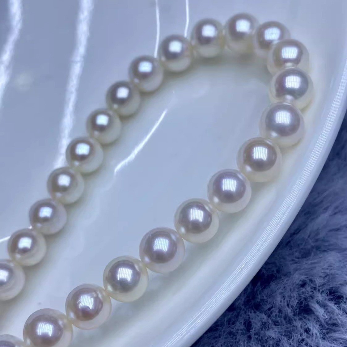 9-10mm极光正圆淡水无核高品质珍珠项链送妈妈礼物S925银新年送礼