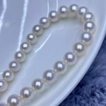 9-10mm极光正圆淡水无核高品质珍珠项链送妈妈礼物S925银新年送礼