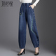 女春秋哈伦萝卜裤 中老年妈妈款 高腰大码 牛仔裤 宽松时尚 灯笼裤 裤 子