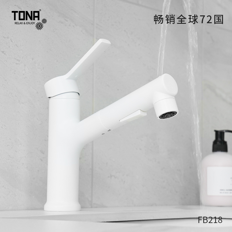 德国TONA入座式精铜抽拉面盆龙头